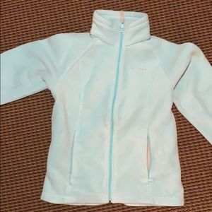 Columbia light blue zip jacket